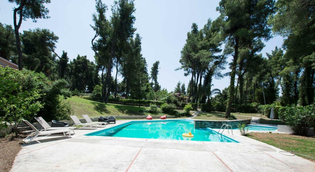 Villa Aurora In Sani With Garden And Pool Exteriér fotografie